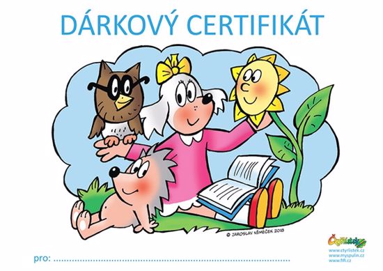 Obrázek z Dárkový certifikát Fifinka zdarma ke stažení 