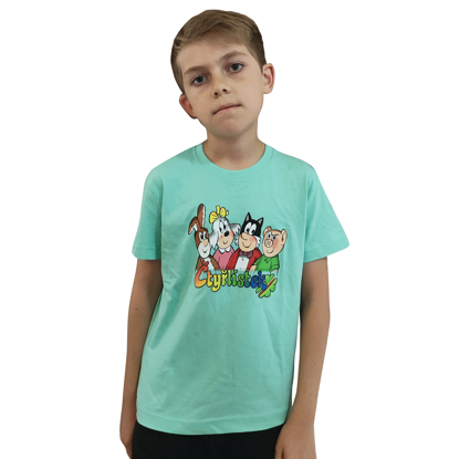 Obrázek Dětské tričko Čtyřlístek Kamarádi máta