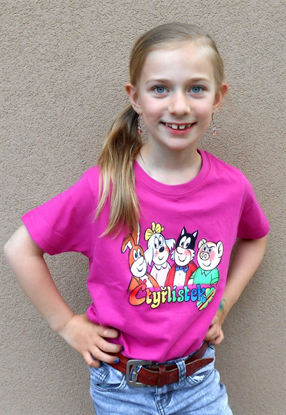 Obrázek Dětské tričko Čtyřlístek Kamarádi růžové