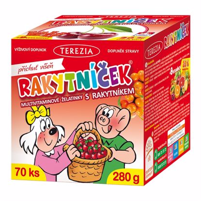 Obrázek Rakytníček - Želatinové vitamíny pro děti Čtyřlístek příchuť VIŠEŇ