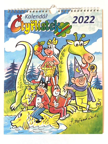 Obrázek z Nástěnný kalendář Čtyřlístek - 2022 