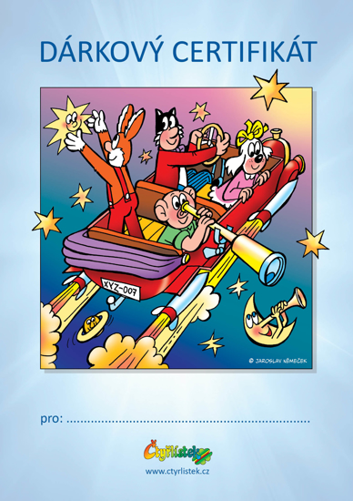 Obrázek z Dárkový certifikát  zdarma ke stažení - VESMÍR 