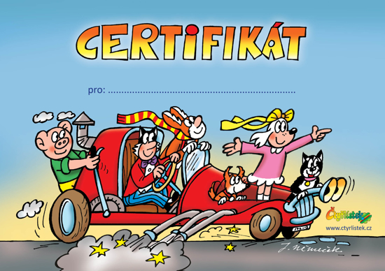 Obrázek z Dárkový certifikát  zdarma ke stažení - AUTO 