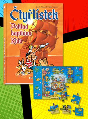 Obrázek AKCE Poklad kapitána Kida + Čtyřlístek puzzle