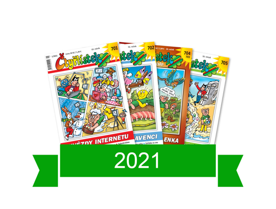 Obrázek z Kompletní ročník Čtyřlístek 2021 + pořadač jako dárek 